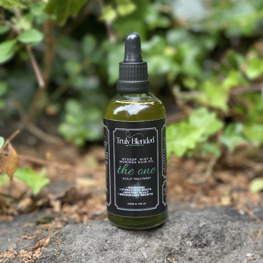 The one: Hyssop, Mint, and Moringa Infused with Pomegranate | A scalp and hair oil (PRE-ORDER)